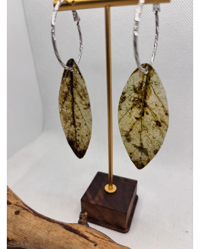 EDICIÓN LIMITADA pendientes artesanos de hoja natural