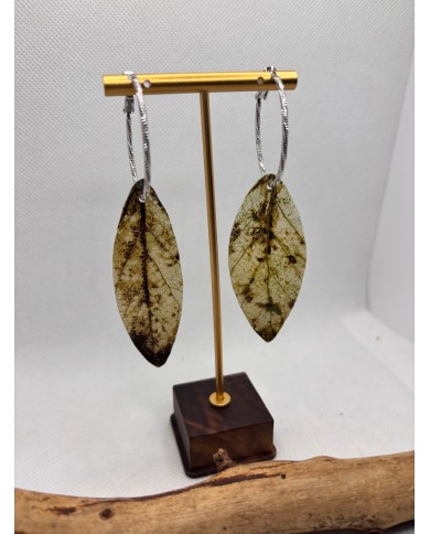 EDICIÓN LIMITADA pendientes artesanos de hoja natural