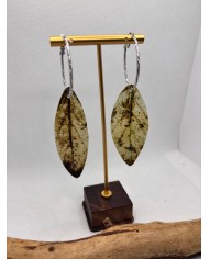 EDICIÓN LIMITADA pendientes artesanos de hoja natural