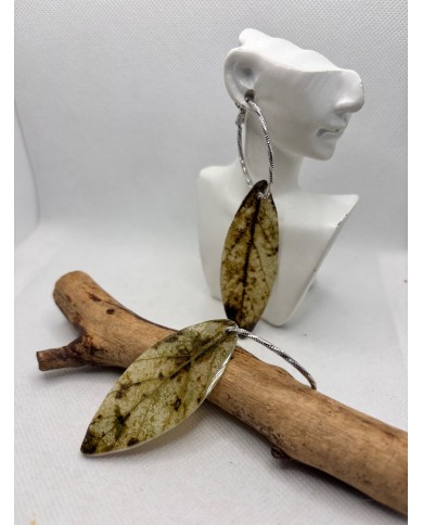 EDICIÓN LIMITADA pendientes artesanos de hoja natural
