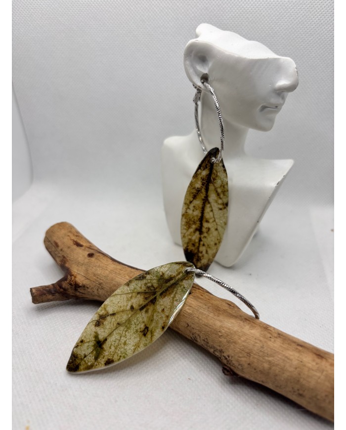 EDICIÓN LIMITADA pendientes artesanos de hoja natural