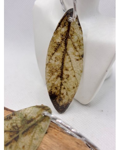 EDICIÓN LIMITADA pendientes artesanos de hoja natural