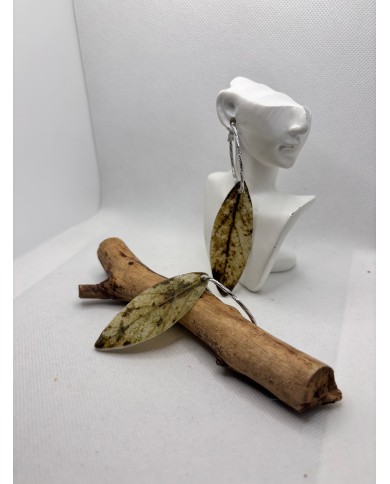 EDICIÓN LIMITADA pendientes artesanos de hoja natural