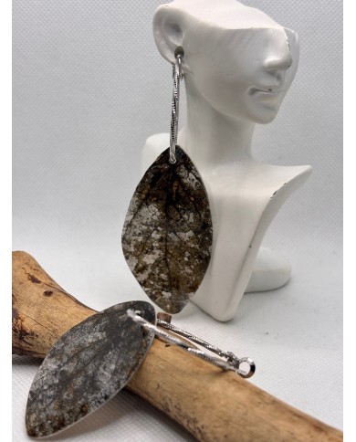 EDICIÓN LIMITADA pendientes artesanos de hoja natural