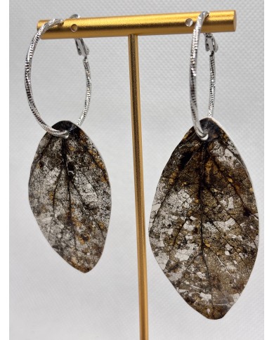 EDICIÓN LIMITADA pendientes artesanos de hoja natural