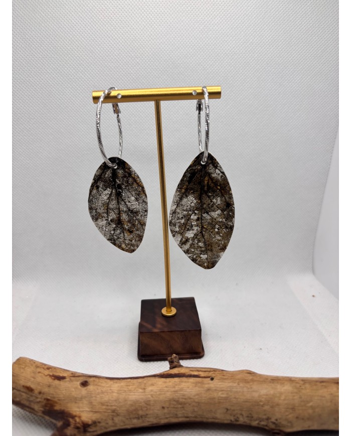 EDICIÓN LIMITADA pendientes artesanos de hoja natural