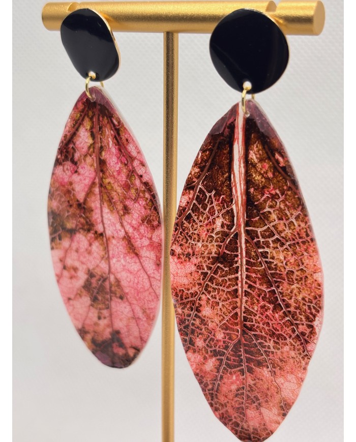 EDICIÓN LIMITADA pendientes artesanos de hoja natural