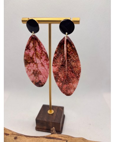 EDICIÓN LIMITADA pendientes artesanos de hoja natural