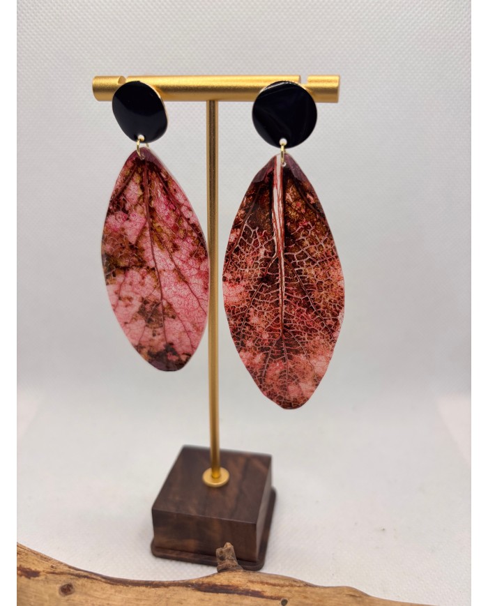 EDICIÓN LIMITADA pendientes artesanos de hoja natural