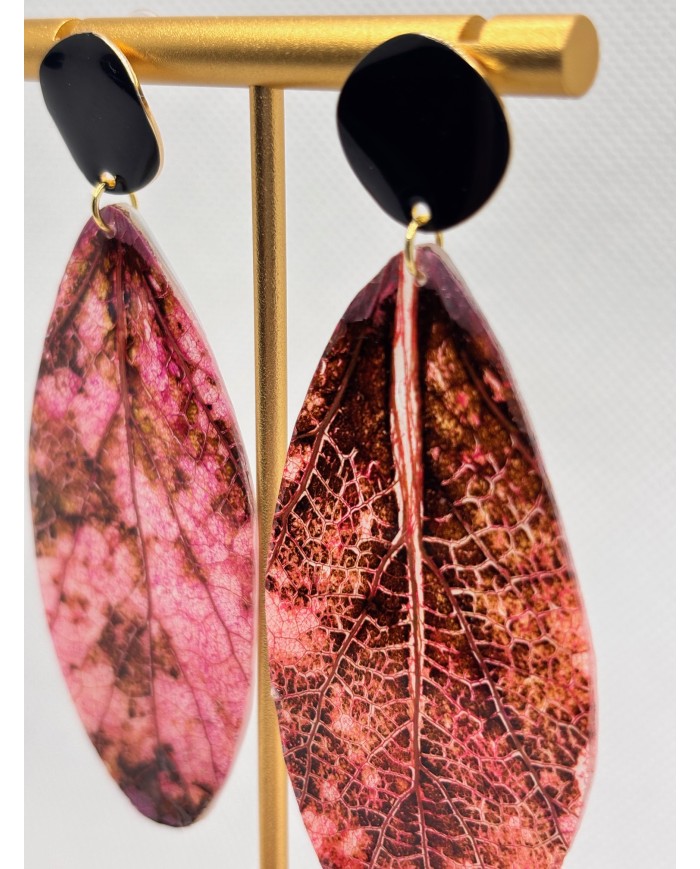 EDICIÓN LIMITADA pendientes artesanos de hoja natural