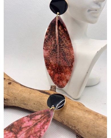 EDICIÓN LIMITADA pendientes artesanos de hoja natural