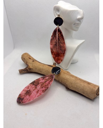EDICIÓN LIMITADA pendientes artesanos de hoja natural