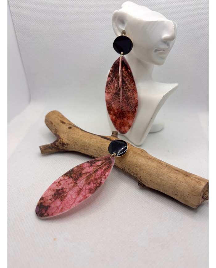 EDICIÓN LIMITADA pendientes artesanos de hoja natural
