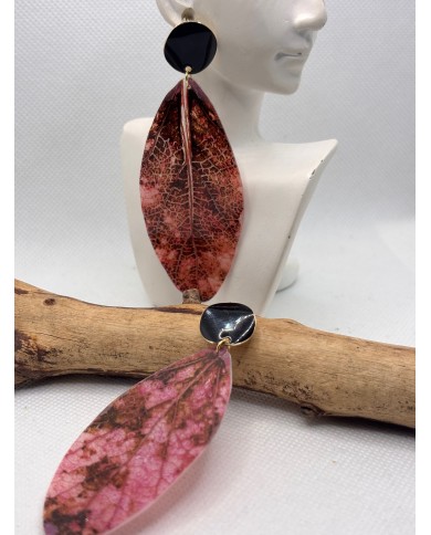 EDICIÓN LIMITADA pendientes artesanos de hoja natural