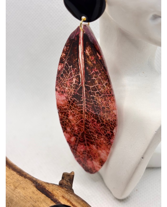 EDICIÓN LIMITADA pendientes artesanos de hoja natural