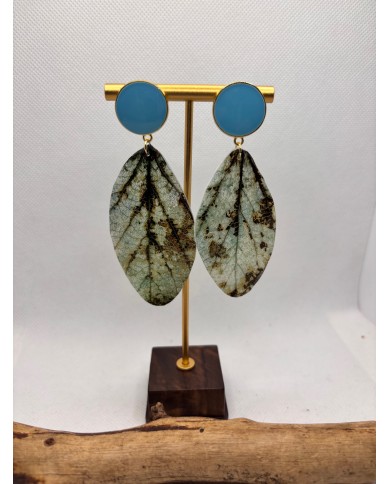 EDICIÓN LIMITADA pendientes artesanos de hoja natural