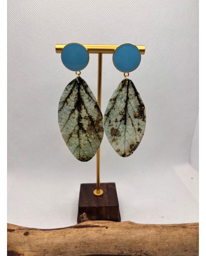 EDICIÓN LIMITADA pendientes artesanos de hoja natural