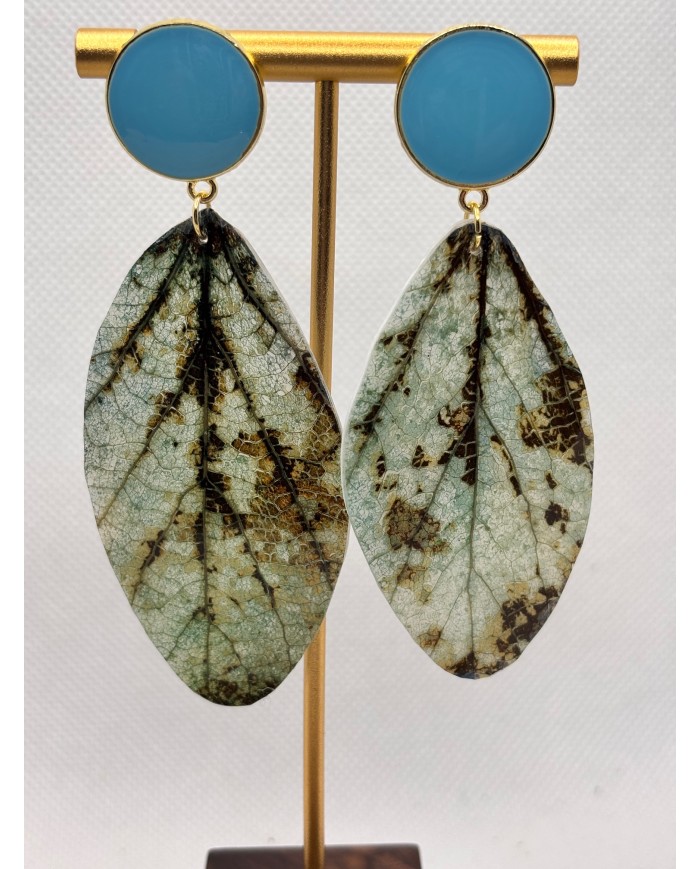 EDICIÓN LIMITADA pendientes artesanos de hoja natural