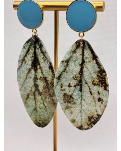 EDICIÓN LIMITADA pendientes artesanos de hoja natural