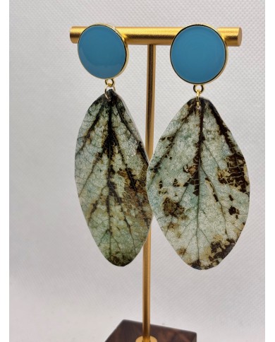 EDICIÓN LIMITADA pendientes artesanos de hoja natural
