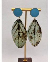 EDICIÓN LIMITADA pendientes artesanos de hoja natural