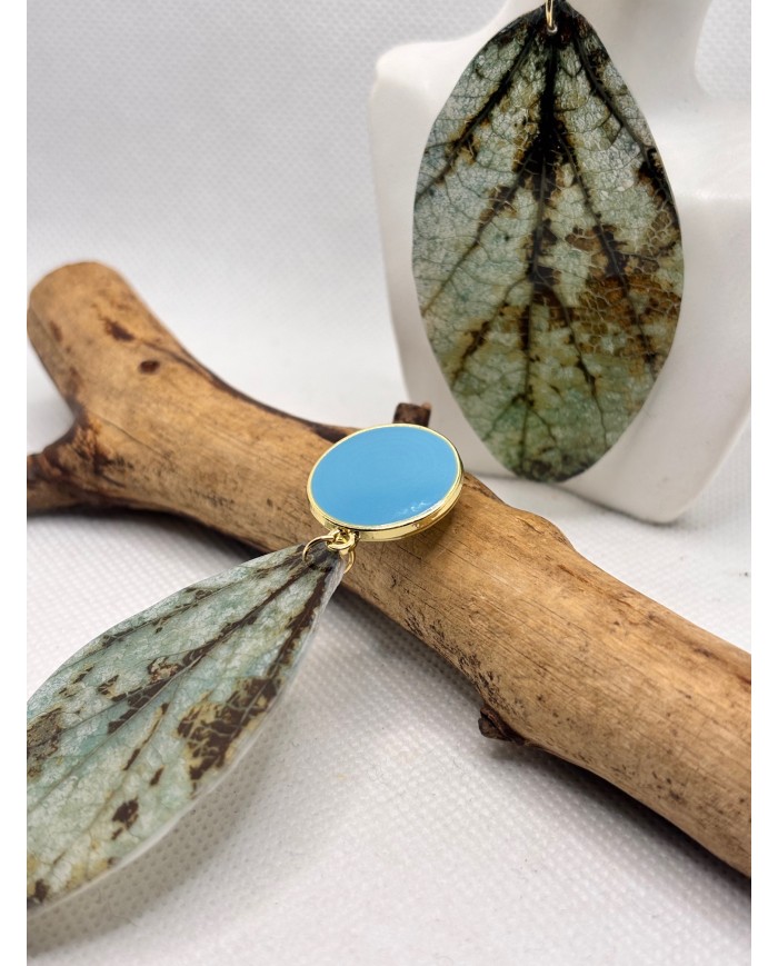 EDICIÓN LIMITADA pendientes artesanos de hoja natural