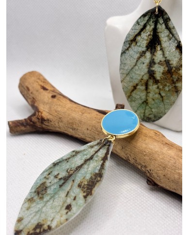 EDICIÓN LIMITADA pendientes artesanos de hoja natural