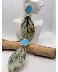 EDICIÓN LIMITADA pendientes artesanos de hoja natural