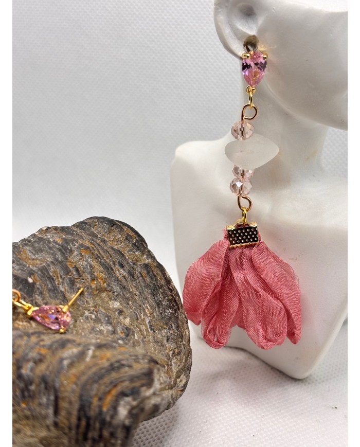 PENDIENTES DE CRISTAL MARINO ARTESANOS