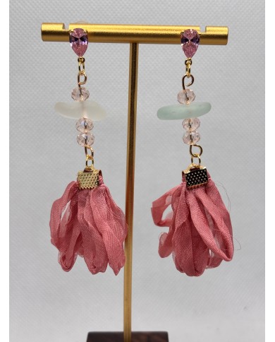 PENDIENTES DE CRISTAL MARINO ARTESANOS