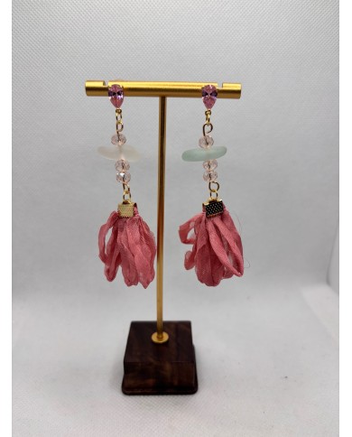 PENDIENTES DE CRISTAL MARINO ARTESANOS