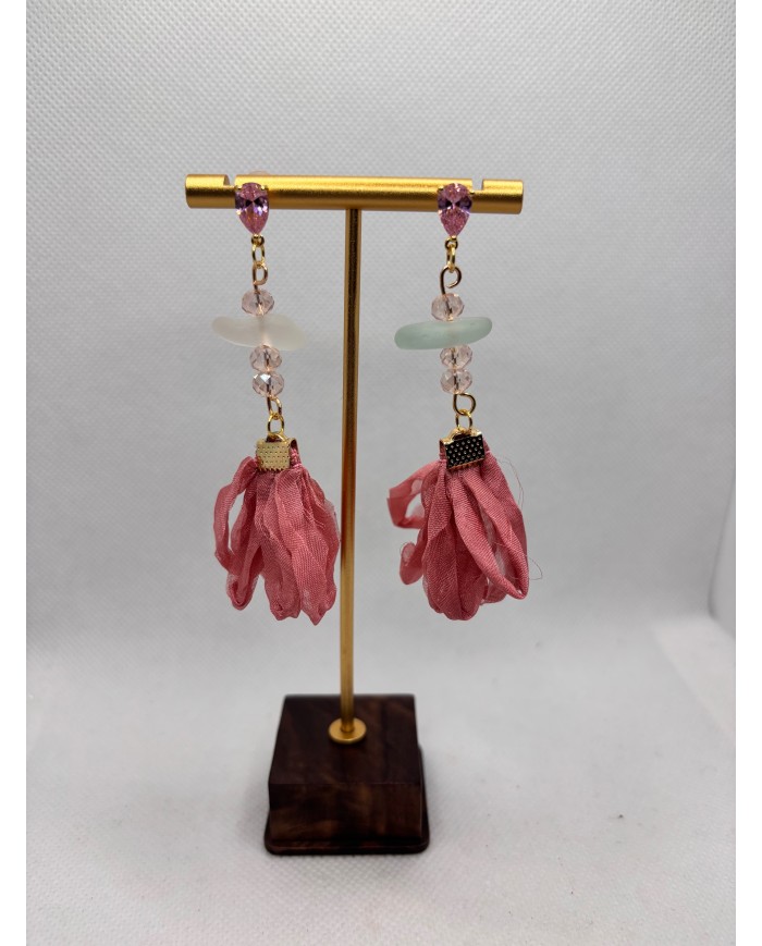 PENDIENTES DE CRISTAL MARINO ARTESANOS