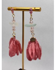 PENDIENTES DE CRISTAL MARINO artesanos