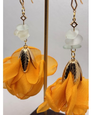 PENDIENTES DE CRISTAL  MARINO ARTESANOS