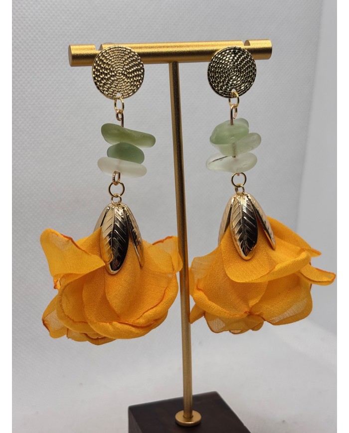 PENDIENTES DE CRISTAL MARINO ARTESANOS