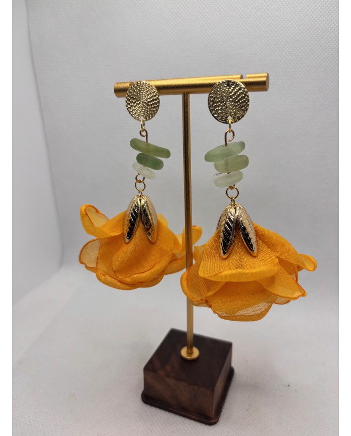 PENDIENTES DE CRISTAL MARINO ARTESANOS