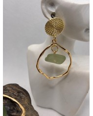 PENDIENTES ARTESANOS DE CRISTAL MARINO