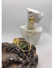 PENDIENTES ARTESANOS DE CRISTAL MARINO