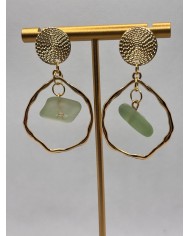 PENDIENTES ARTESANOS DE CRISTAL MARINO