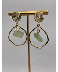 PENDIENTES ARTESANOS DE CRISTAL MARINO