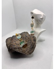 PENDIENTES ARTESANOS DE CRISTAL MARINO