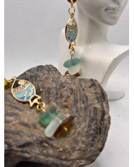 PENDIENTES ARTESANOS DE CRISTAL MARINO