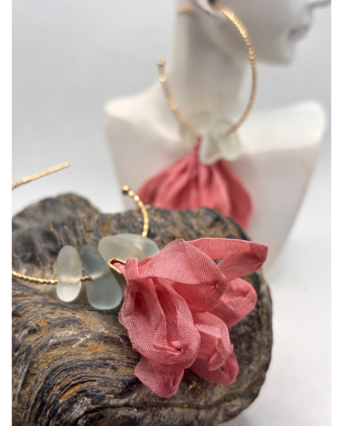 PENDIENTES DE CRISTAL MARINO O LÁGRIMAS DE SIRENA