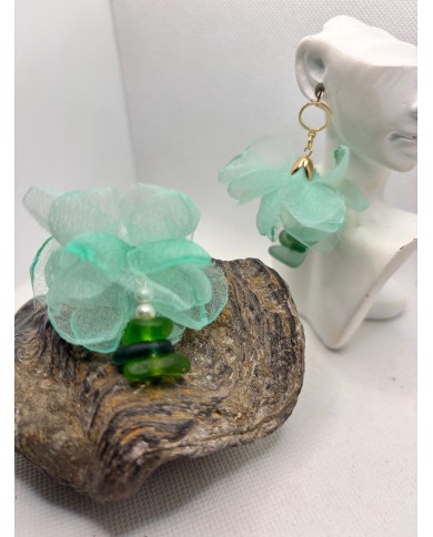 PENDIENTES DE CRISTAL MARINO O LÁGRIMAS DE SIRENA