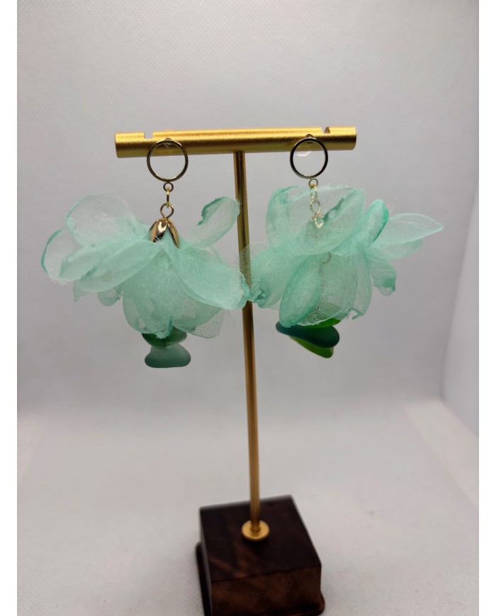 PENDIENTES DE CRISTAL MARINO O LÁGRIMAS DE SIRENA