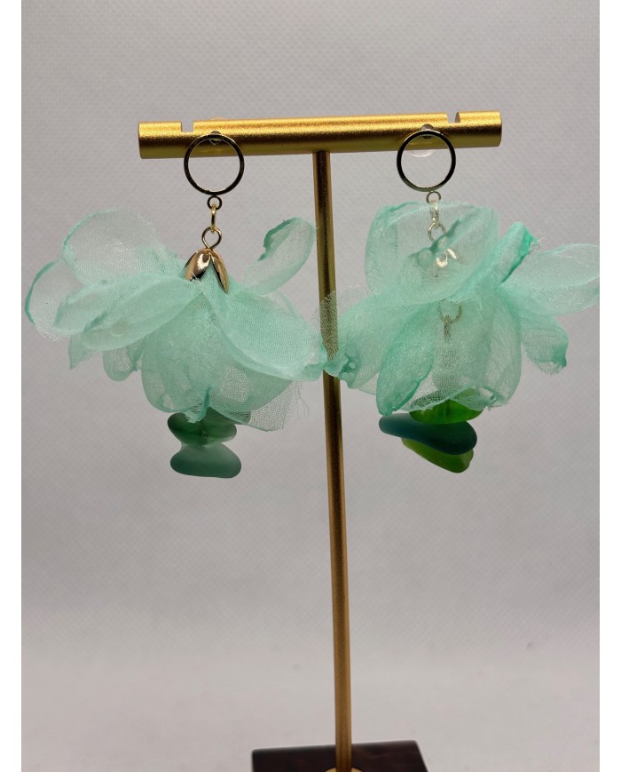 PENDIENTES DE CRISTAL MARINO O LÁGRIMAS DE SIRENA