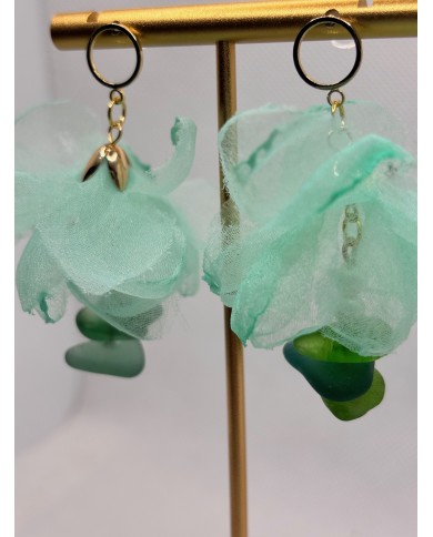 PENDIENTES DE CRISTAL MARINO O LÁGRIMAS DE SIRENA