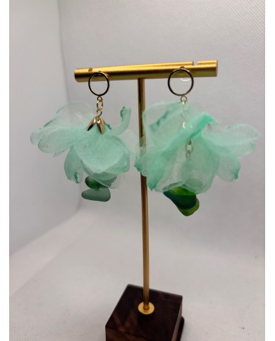 PENDIENTES DE CRISTAL MARINO O LÁGRIMAS DE SIRENA