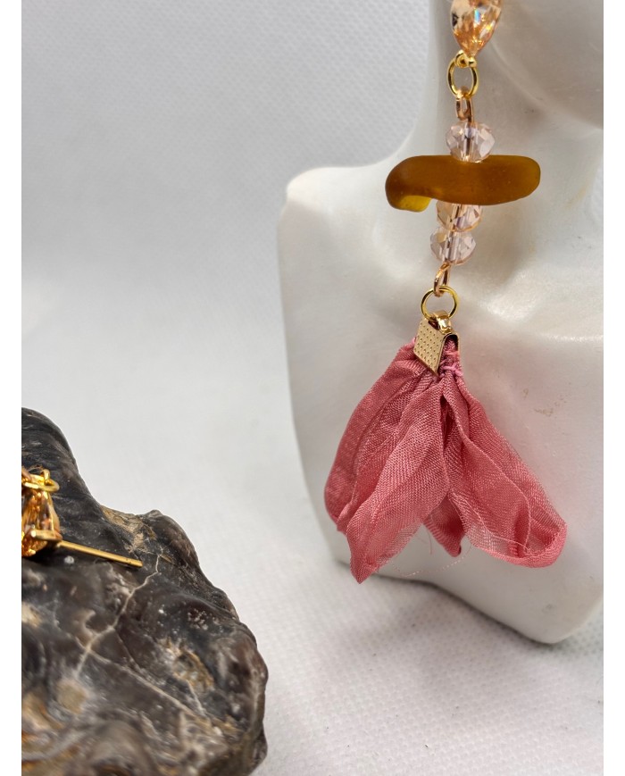 PENDIENTES ARTESANOS DE CRISTAL MARINO