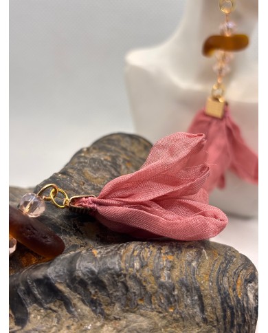 PENDIENTES ARTESANOS DE CRISTAL MARINO